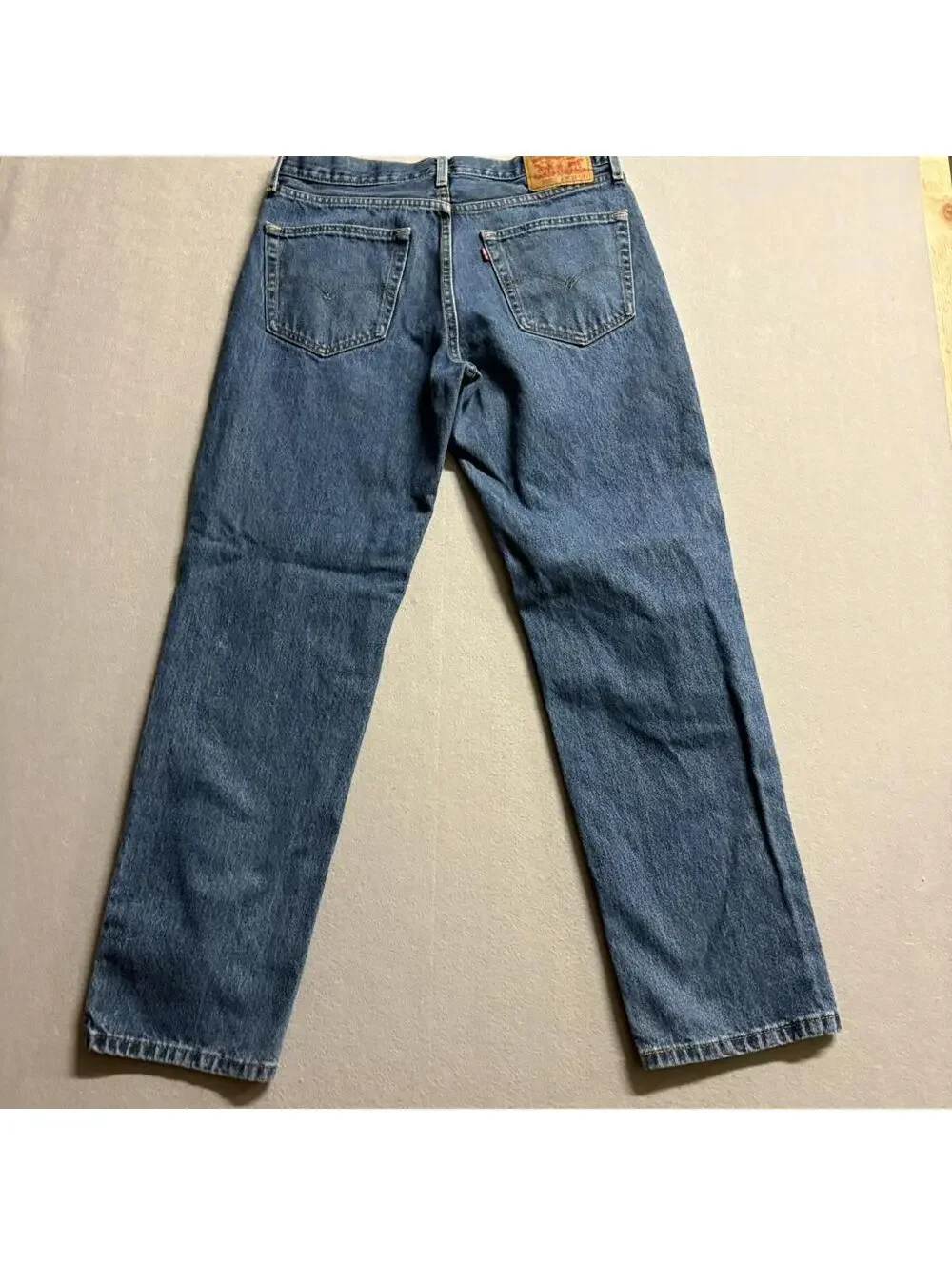 Levis 550 Relaxed Fit Jeans Mens 33x32 Blue Denim Medium Wash Red Tab